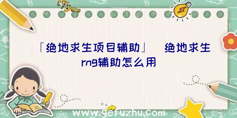 「绝地求生项目辅助」|绝地求生rng辅助怎么用